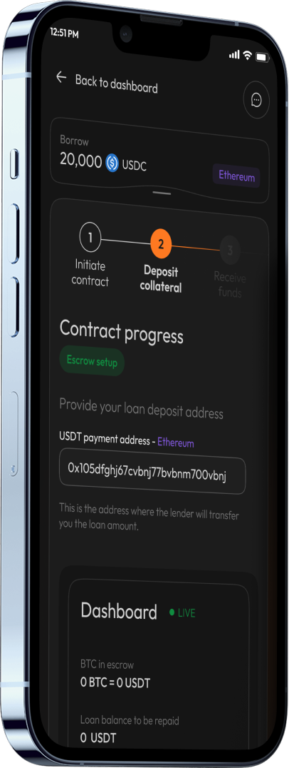 BTCBacked mobile app