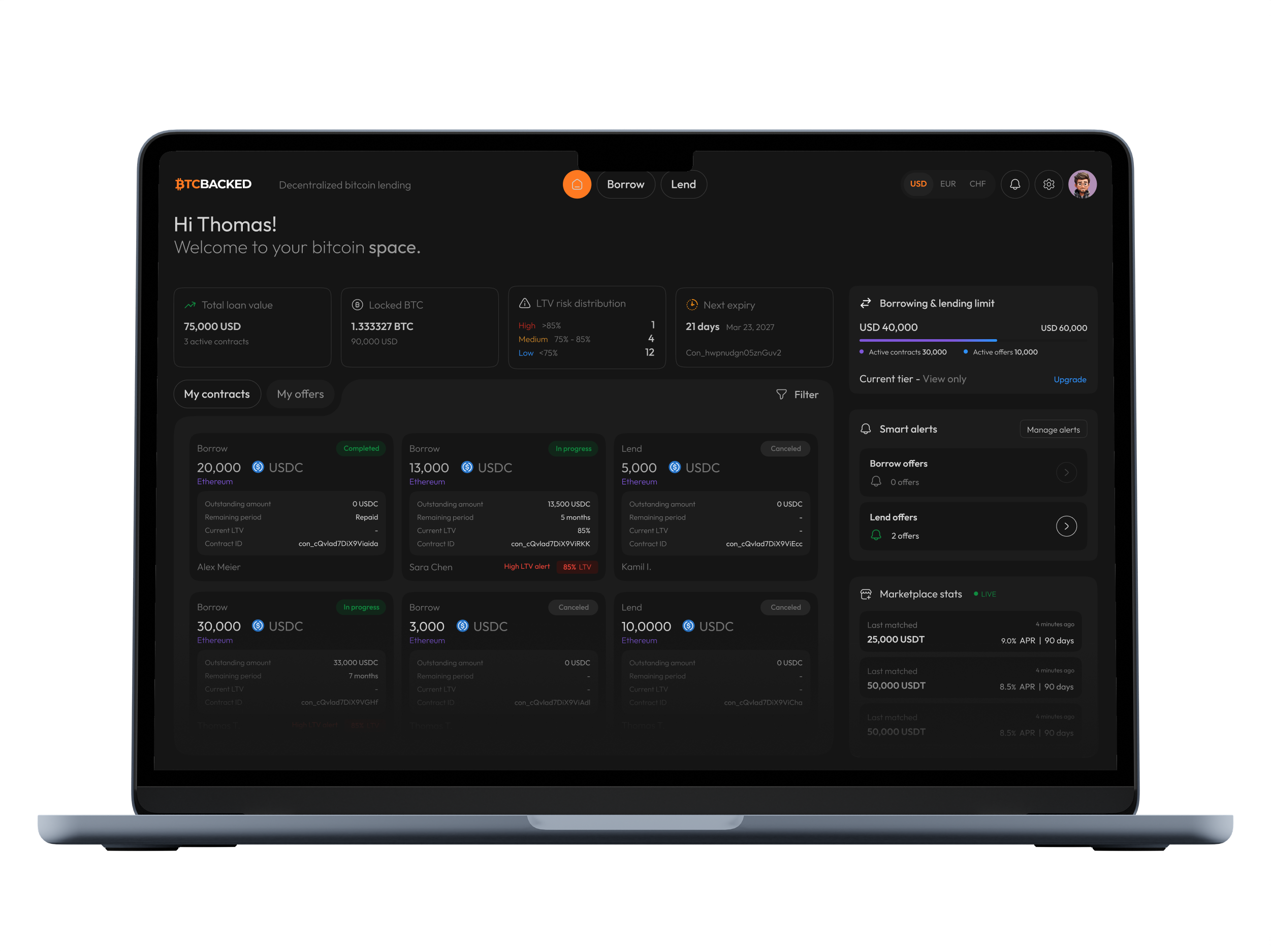 BTCBacked laptop frame